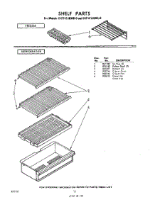 12 - Shelf parts for Whirlpool Refrigerator EHT141JKWR0 / from AppliancePartsPros.com