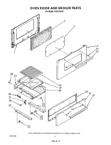05 - Oven Door And Broiler parts for Whirlpool Range FGP310VL1 / from AppliancePartsPros.com