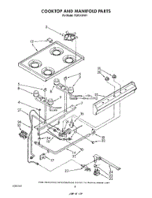 06 - Cook Top And Manifold , Literature parts for Whirlpool Range FGP310VL1 / from AppliancePartsPros.com