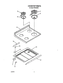 04 - Cooktop parts for Whirlpool Range FEP350VL0 / from AppliancePartsPros.com