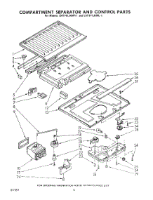 08 - Compartment Separator And Control parts for Whirlpool Refrigerator EHT141JKWR1 / from AppliancePartsPros.com