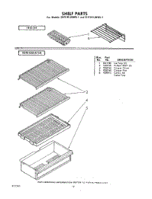 12 - Shelf parts for Whirlpool Refrigerator EHT141JKWR1 / from AppliancePartsPros.com
