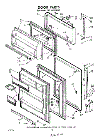 10 - Door parts for Whirlpool Refrigerator EHT141PKWR0 / from AppliancePartsPros.com
