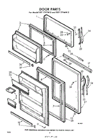 10 - Door parts for Whirlpool Refrigerator EXT17VMW0 / from AppliancePartsPros.com