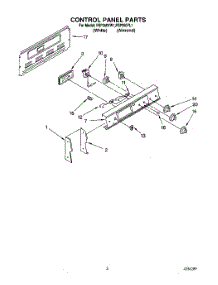 02 - Control Panel parts for Whirlpool Range FEP350YL1 / from AppliancePartsPros.com