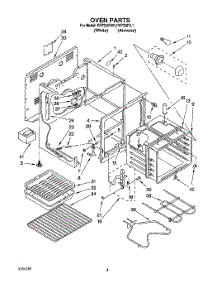 03 - Oven parts for Whirlpool Range FEP350YL1 / from AppliancePartsPros.com