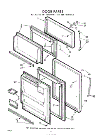 10 - Door parts for Whirlpool Refrigerator EET141JKWR1 / from AppliancePartsPros.com