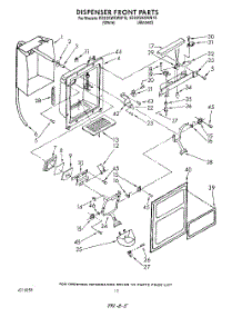 09 - Dispenser Front parts for Whirlpool Refrigerator ED22GWXWN10 / from AppliancePartsPros.com