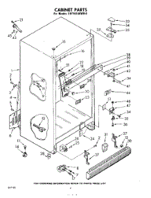 04 - Cabinet parts for Whirlpool Refrigerator EHT161AKWR0 / from AppliancePartsPros.com