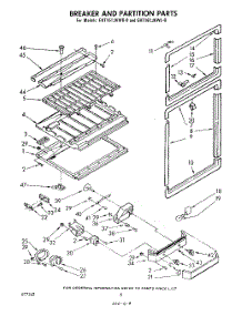 08 - Breaker And Partition parts for Whirlpool Refrigerator EHT161JKWL0 / from AppliancePartsPros.com