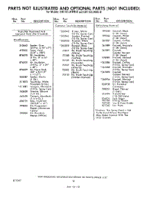 12 - Not Illustrated And Optional parts for Whirlpool Refrigerator EHT161JKWR0 / from AppliancePartsPros.com