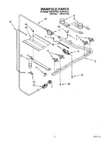 02 - Manifold parts for Whirlpool Range FGP310YL2 / from AppliancePartsPros.com