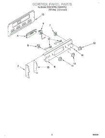 02 - Control Panel parts for Whirlpool Range FES310YL2 from AppliancePartsPros.com