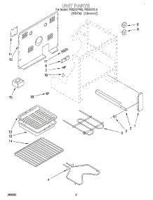 04 - Unit parts for Whirlpool Range FES310YL2 from AppliancePartsPros.com