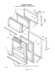 10 - Door parts for Whirlpool Refrigerator EET143EKWR1 / from AppliancePartsPros.com