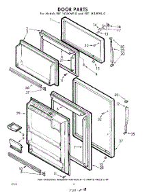 10 - Door parts for Whirlpool Refrigerator EET143JKWR0 / from AppliancePartsPros.com