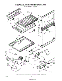 06 - Breaker And Partition parts for Whirlpool Refrigerator EAT17SKWR1 / from AppliancePartsPros.com