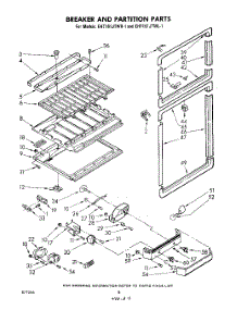 08 - Breaker And Partition parts for Whirlpool Refrigerator EHT161JTWR1 / from AppliancePartsPros.com