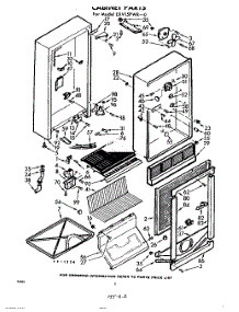 02 - Section parts for Whirlpool Freezer EXV15PWR0 / from AppliancePartsPros.com