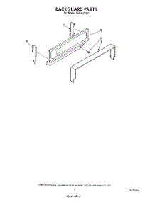 04 - Backguard parts for Whirlpool Range FGP315VL1 / from AppliancePartsPros.com