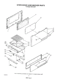 05 - Oven Door And Broiler parts for Whirlpool Range FGP315VL1 / from AppliancePartsPros.com