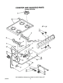 06 - Cooktop And Manifold, Lit / Optional parts for Whirlpool Range FGP315VL2 / from AppliancePartsPros.com