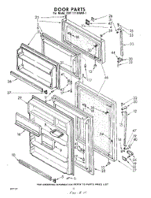 10 - Door parts for Whirlpool Refrigerator EHT171HKWR1 / from AppliancePartsPros.com