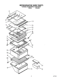 03 - Refrigerator Shelf parts for Whirlpool Refrigerator ED22PCXBN00 / from AppliancePartsPros.com