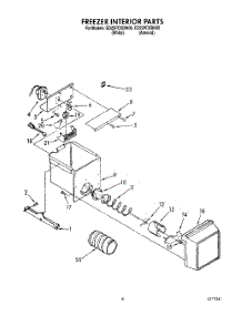 05 - Freezer Interior parts for Whirlpool Refrigerator ED22PCXBN00 / from AppliancePartsPros.com
