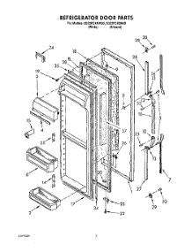 06 - Refrigerator Door parts for Whirlpool Refrigerator ED22PCXBN00 / from AppliancePartsPros.com