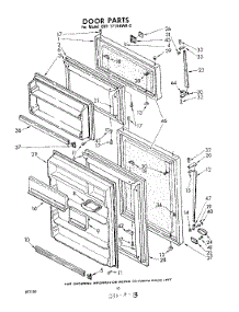 10 - Door parts for Whirlpool Refrigerator EHT171HKWR2 / from AppliancePartsPros.com