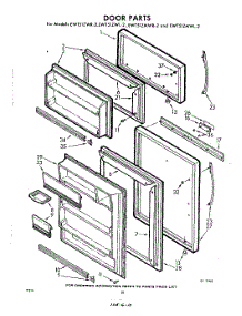 10 - Door parts for Whirlpool Refrigerator EWT51ZMWR2 / from AppliancePartsPros.com