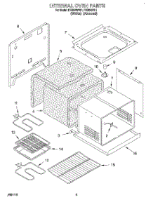 03 - Internal Oven parts for Whirlpool Range FES340VL1 / from AppliancePartsPros.com