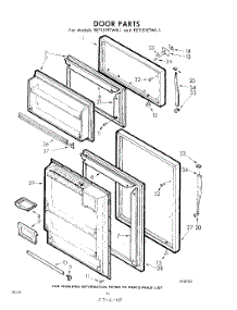 10 - Door parts for Whirlpool Refrigerator EET151ETWR1 / from AppliancePartsPros.com