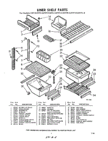 05 - Liner Shelf parts for Whirlpool Refrigerator EWT51ZWR0 / from AppliancePartsPros.com