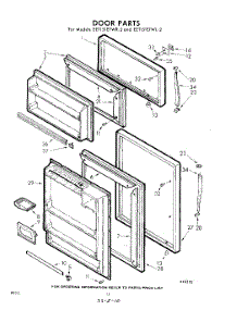 10 - Door parts for Whirlpool Refrigerator EET151ETWR2 / from AppliancePartsPros.com