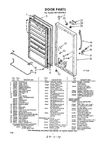 06 - Door , Lit / Optional parts for Whirlpool Freezer EXV16XWR0 / from AppliancePartsPros.com