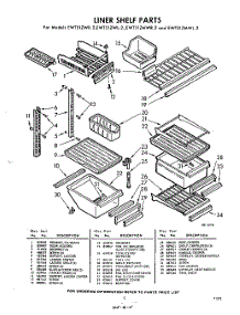 05 - Liner Shelf parts for Whirlpool Refrigerator EWT51ZWR2 / from AppliancePartsPros.com