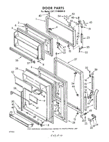10 - Door parts for Whirlpool Refrigerator EHT171MKWR0 / from AppliancePartsPros.com