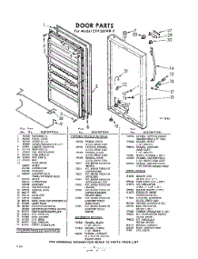 06 - Door , Lit / Optional parts for Whirlpool Freezer EXV16XWR2 / from AppliancePartsPros.com