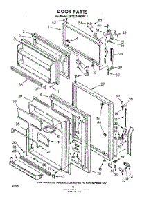 10 - Door parts for Whirlpool Refrigerator EHT171MKWR2 / from AppliancePartsPros.com