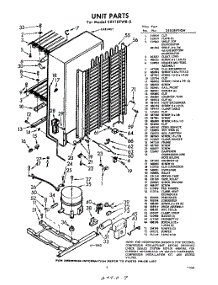 03 - Section parts for Whirlpool Freezer EXV18FWR0 / from AppliancePartsPros.com