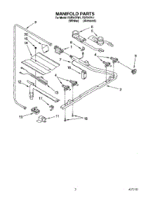 02 - Section parts for Whirlpool Range FGP315YL1 / from AppliancePartsPros.com
