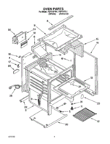 04 - Section parts for Whirlpool Range FGP315YL1 / from AppliancePartsPros.com