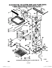 04 - Evaporator, Ice Cutter Grid And Pump parts for Whirlpool Ice Machine 3CSS5W2 / from AppliancePartsPros.com