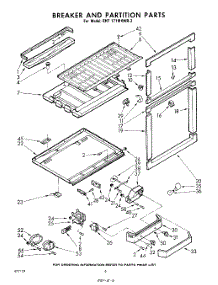 06 - Breaker And Partition parts for Whirlpool Refrigerator EHT171MKWR3 / from AppliancePartsPros.com
