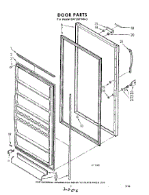 06 - Door parts for Whirlpool Freezer EXV20FWR0 / from AppliancePartsPros.com