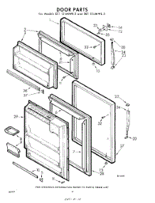 10 - Door parts for Whirlpool Refrigerator EET151JMWR5 / from AppliancePartsPros.com