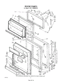 10 - Door parts for Whirlpool Refrigerator EHT171MMWR0 / from AppliancePartsPros.com