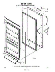 04 - Door parts for Whirlpool Freezer EXV20NWR1 / from AppliancePartsPros.com